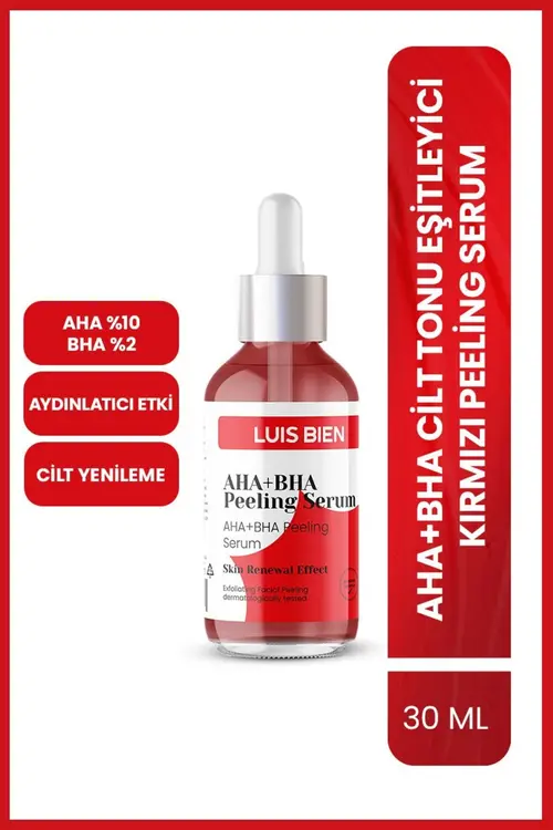 Aha Bha Cilt Tonu Eşitleyici Kırmızı Peeling Serum | Aydınlatıcı | 30 ml (AHA %10 BHA %2) Yorumları