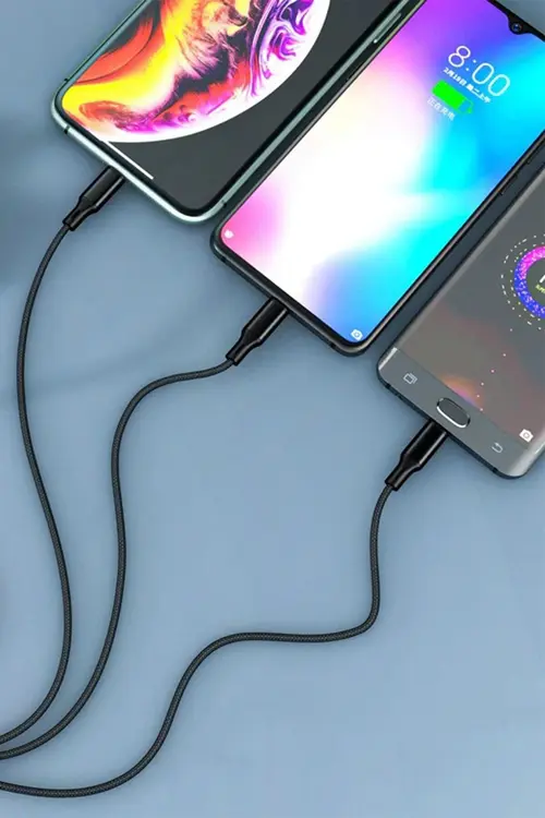 Beatitude Araç Aksesuar Seti Micro Usb Type-c Iphone Lightning 3in1 Şarj Kablosu Ve Oto Çakmaklık Şarj Soketi