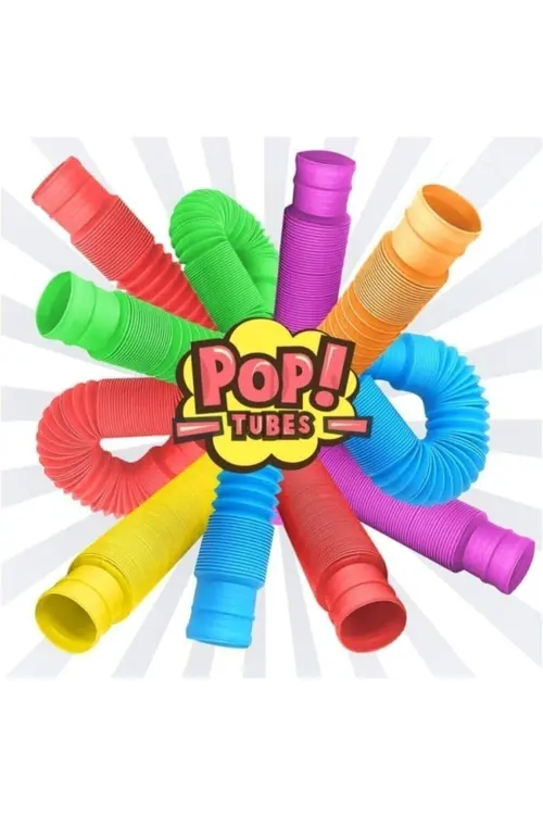nesoedu 5'li Pop Tubes Stres Giderici Popit Fidget Eğitici Oyuncak (5 ADET POP TUBE)