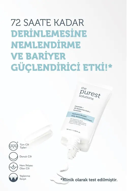 The Purest Solutions 24 Saat Etkili Günlük Yoğun Nemlendirici Cilt Bakım Kremi 50 ml