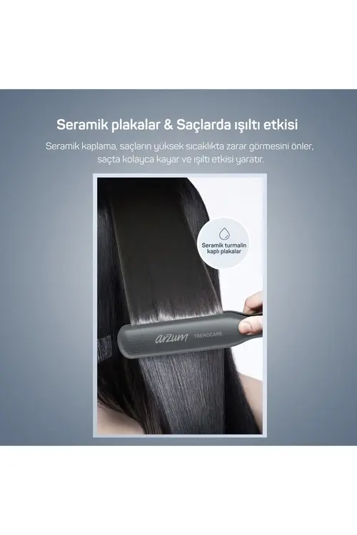 Arzum Ar5078 Trendcare Geniş Saç Düzleştirici - Antrasit