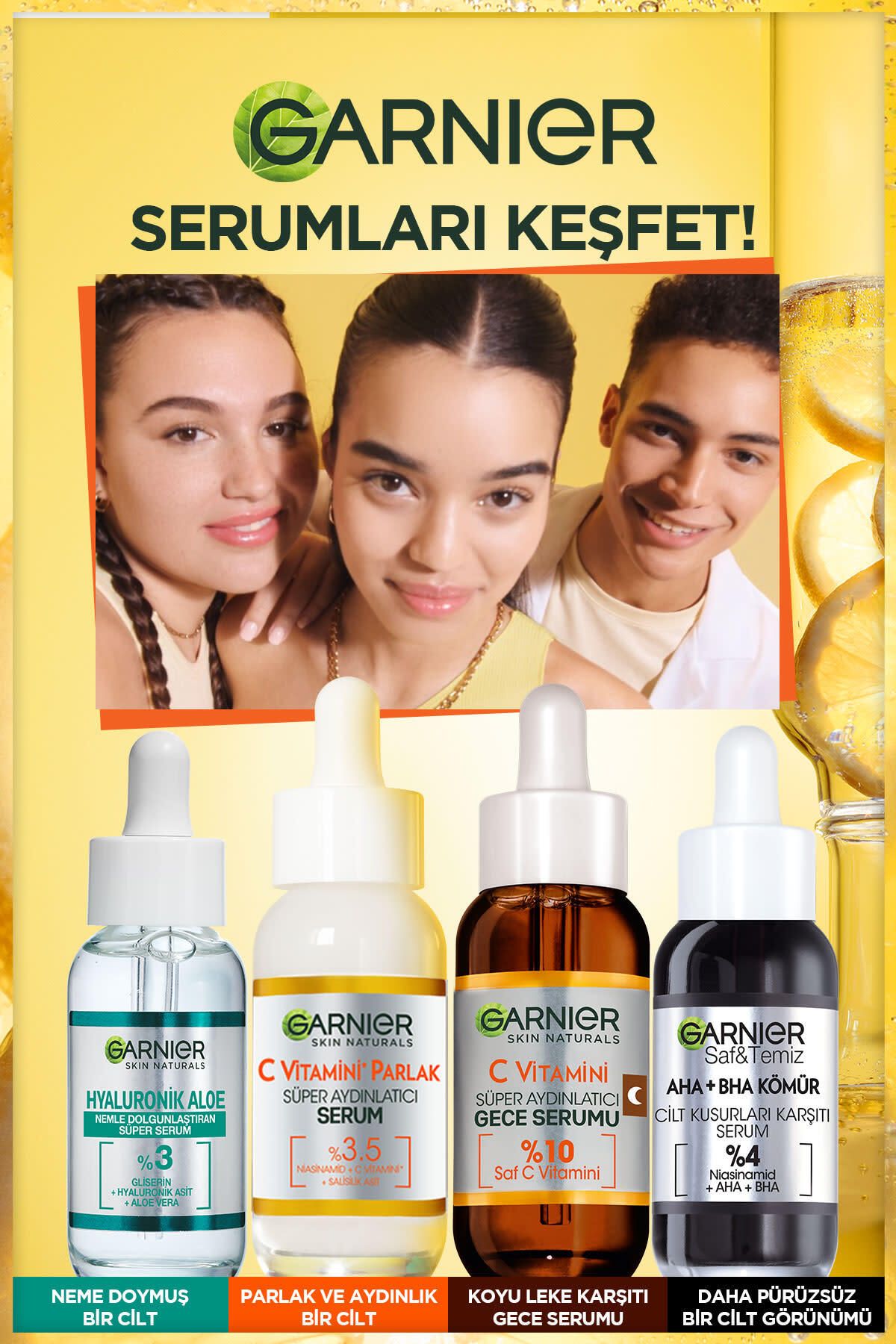 Garnier C Vitamini Parlak Süper Aydınlatıcı Serum 30ml (Niasinamid + Salisilik Asit)