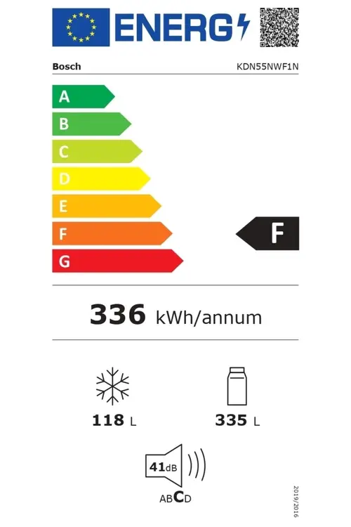 Bosch KDN55NWF1N Buzdolabı 485 l İki Kapılı No-Frost Beyaz