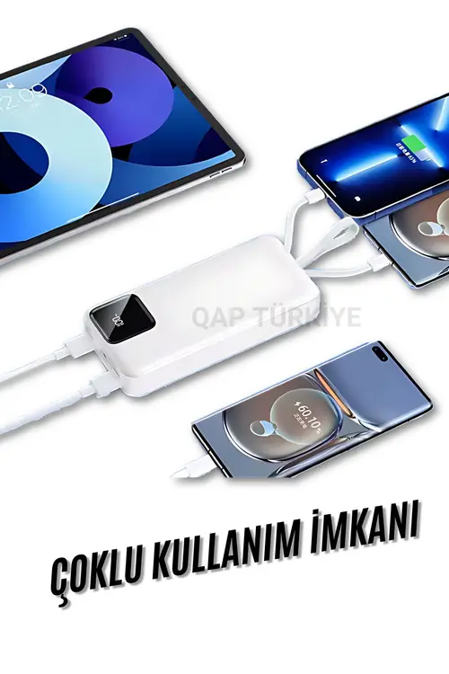 TEKNOHANE Powerbank 50000 Mah Pd 22,5w Süper Hızlı Şarj 3.0 Qualcomm Taşınabilir Power Bank