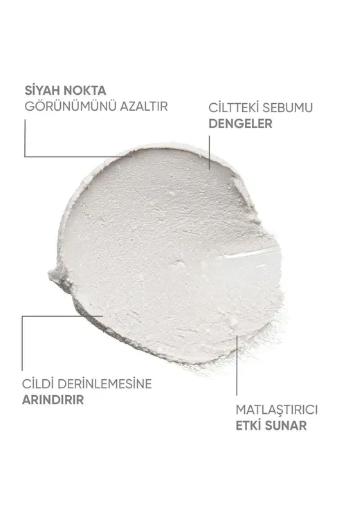Propia Akne Siyah Nokta Karşıtı Gözenek Arındırıcı Beyaz Kil Yüz Maskesi 50ml Karma Yağlı Cilt