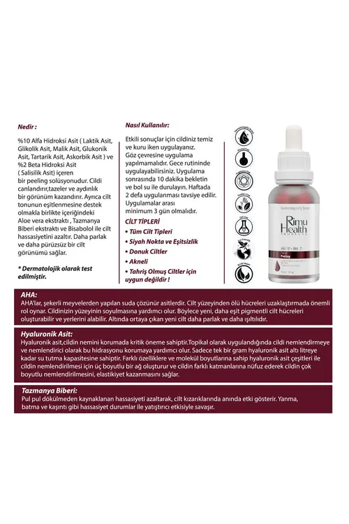 Rimu Health Products Gözenek Sıklaştırmaya Yardımcı Ve Leke Karşıtı Canlandırıcı Cilt Bakım Seti