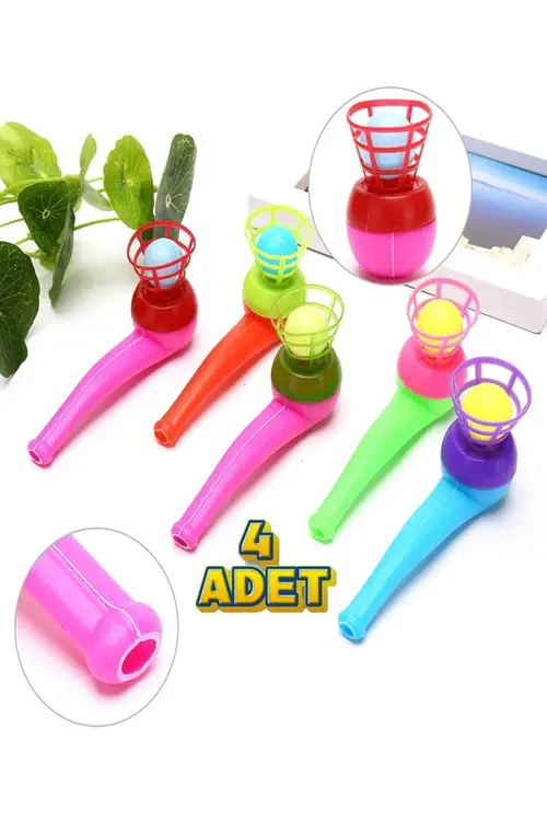 4'lü Set Oyuncak Saksafon Popit Pipet Top Üfleme Nefes Kontrolü Oyunu Yorumları