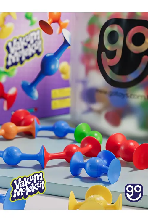 Go Toys Vakum Molekül 25 Parça Yapı Taşları Fidget Duyusal Eğitici Oyuncak Squigz Lego