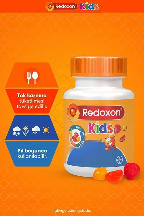 Redoxon Kids 60 Çiğnenebilir Gummy I Çocuklar Için C Vitamini, D Vitamini Ve Çinko Içeren Takviye