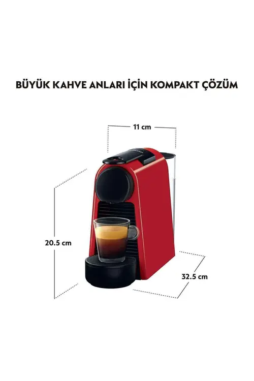 Nespresso D30 Essenza Mini Kahve Makinesi,Kırmızı