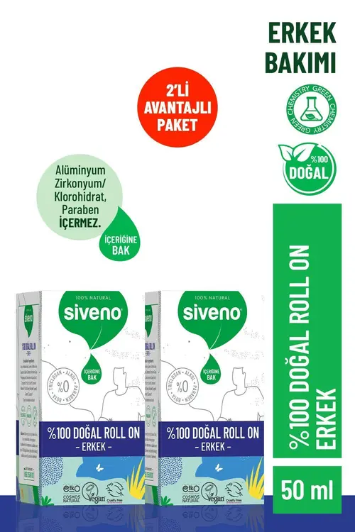 %100 Doğal Roll-On Erkek Deodorant Ter Kokusu Önleyici Bitkisel Leke Bırakmayan Vegan 50 ml X 2 Adet Yorumları