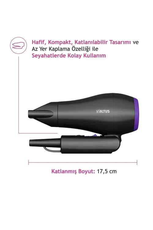 Altus Al 885 Katlanılabilir Mini Saç Kurutma Makinesi