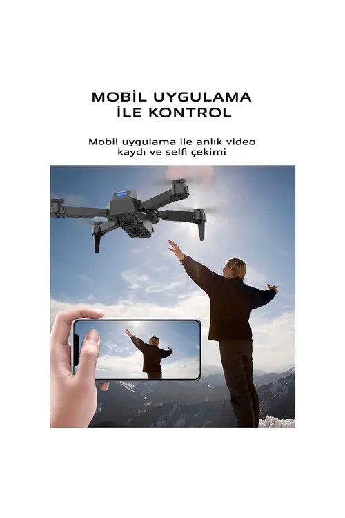 Genel Markalar A55 V2 Katlanabilir 480p Kameralı Drone Modeli (TAŞIMA ÇANTALI)