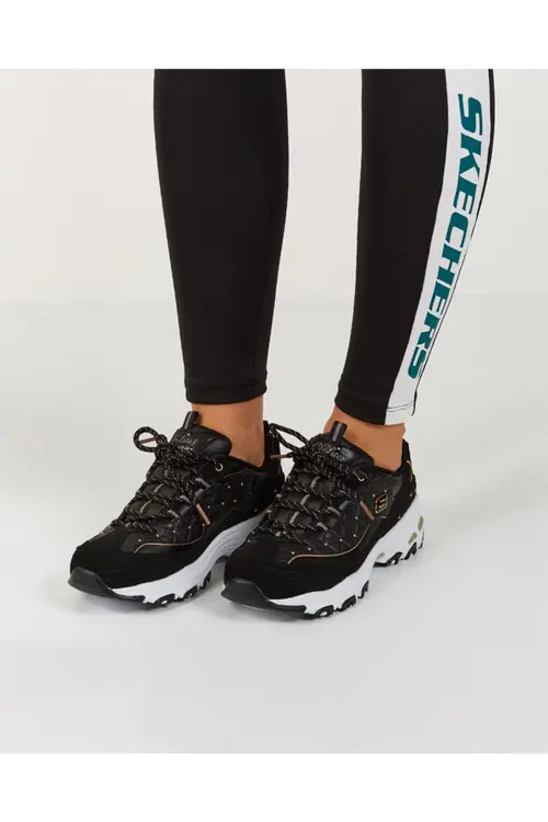 Skechers D'LİTES - GLAMOUR FEELS Kadın Siyah Sneakers - 13087 BKRG