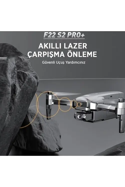SJRC F22 S2 Pro 4k Kameralı Drone Seti-6km Menzil Çarpışma Sensörü 40 Dakika Uçuş Süresi-engel Algılama