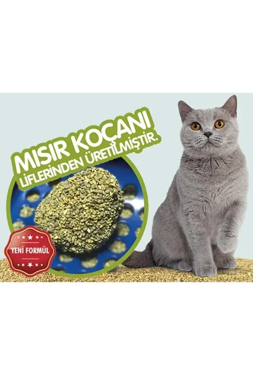 Tonton Mısır Koçanı Granülü Topaklaşan Doğal Kedi Kumu 8 Lt x 2 ADET