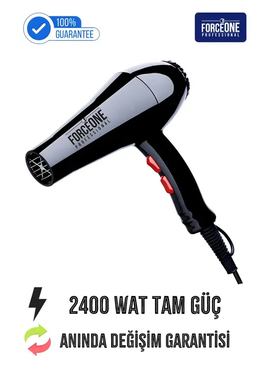 FORCEONE 5500 Turbo Kuaför Tipi Fön Ve Saç Kurutma Makinesi 2400 Watt Vigo Başlıklı