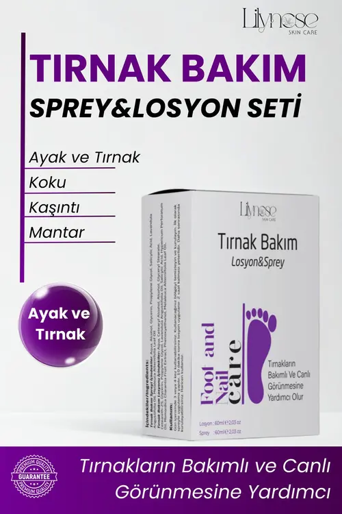 Ayak ve Tırnak Bakım Losyon&Sprey Seti Tırnak Mantarını Gidermeye Yardımcı Set Yorumları