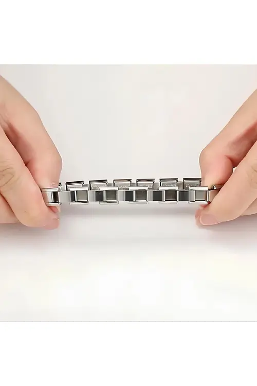 Takı Dükkanı Kişiye Özel Isim Yazılı Italyan Charm 18cm Çelik Bileklik Scb26y