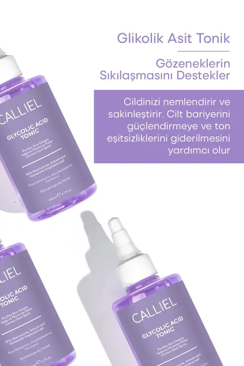 CALLİEL Leke Karşıtı Gözenek Sıkılaştırıcı Glikolik Asit Tonik 200 Ml