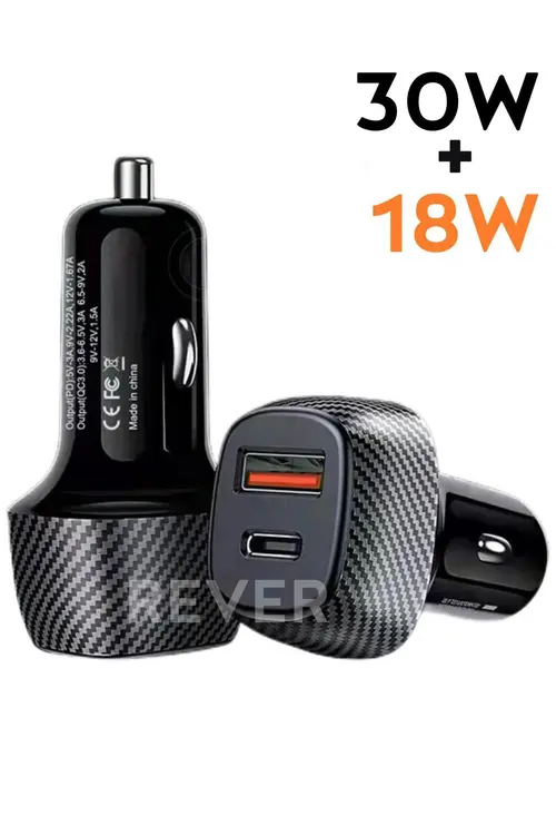 Oto Çakmaklık Şarj Aleti USB + Type-C Girişli 30w + 18W Araç Şarj Cihazı Yorumları