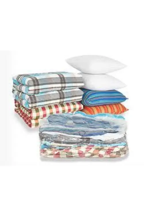 Genel Markalar 5 Adet Büyük Boy 80 Cm X 100 Cm Vakumlu Poşet Vakumlu Hurç Vakumlu Torba Yorgan Yastık Hurcu