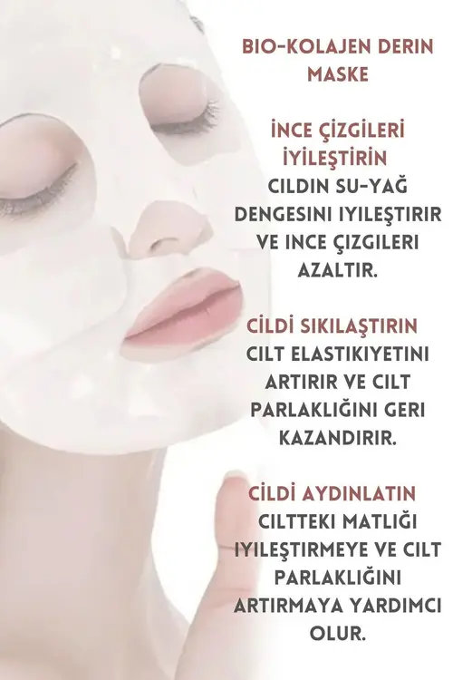 Pastelya Şeffaflaşan Bio Kolajen Cilt Maskesi – Anında Parlaklık Ve Nemlendirme