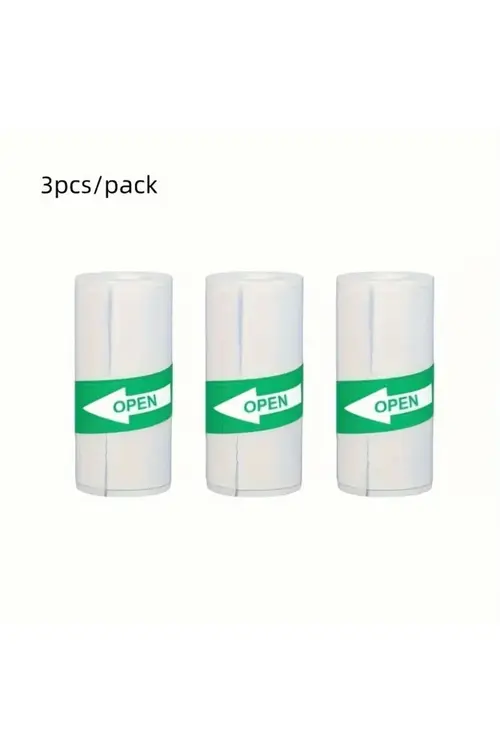 Home Termal Yazıcı Yapışkanlı Rulo Etiket Sticker 3 Adet - Yapışkanlı Termal Rulo Mini Yazıcı Etiket Rulo