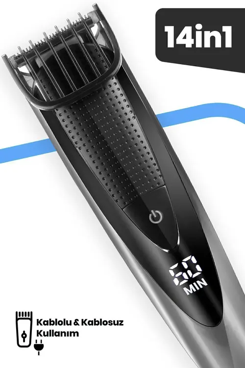 GoldMaster Drive Islak Kuru Ipx7 Su Geçirmez Yıkanabilir 14 In 1 Standlı Erkek Bakım Seti